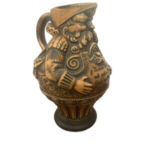 Vintage Gerzit Beer Belly Innkeeper 9.5" West Germany Beer Wine Stein Pitcher